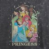 Juniors Womens Disney Princess Arch Mineral Wash Crop T-Shirt - 2 of 4
