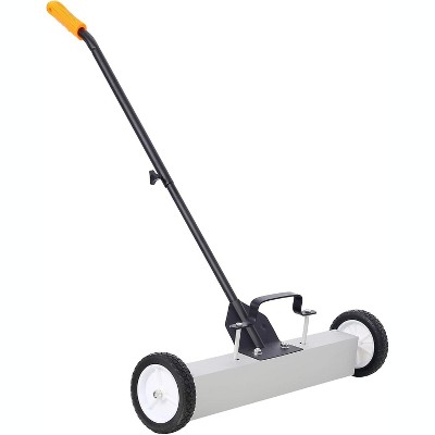 Garvee Quick Release Magnetic Sweeper with Wheels Adjustable Magnetic Sweeper with 30LBS Capacity for Nails Screws Collection 24 inches