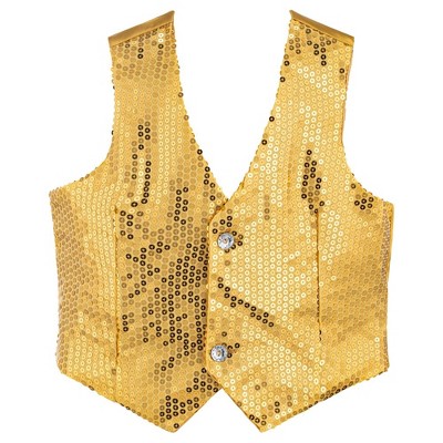 Dress Up America Sequin Vest -shiny Dance Vest For Kids - Size X-large ...
