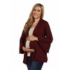 24seven Comfort Apparel Bell Sleeve Flared Open Front Maternity Cardigan - 2 of 4