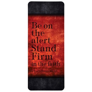 Dicksons BKM-BC107 Be On The Alert Stand Firm Red and Black 6.5 x 2.75 Paper Encouraging Durable Laminated Bookcard Bookmark, Pack of 12 - 1 of 2