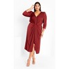 Women's Plus Size Aubree Dress - cabernet | CITY CHIC - 3 of 4