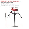 Tripod Pipe Chain Vise 1/8"-6" Capacity, Heavy Duty Pipe Stand With Foldable Steel Legs - 4 of 4