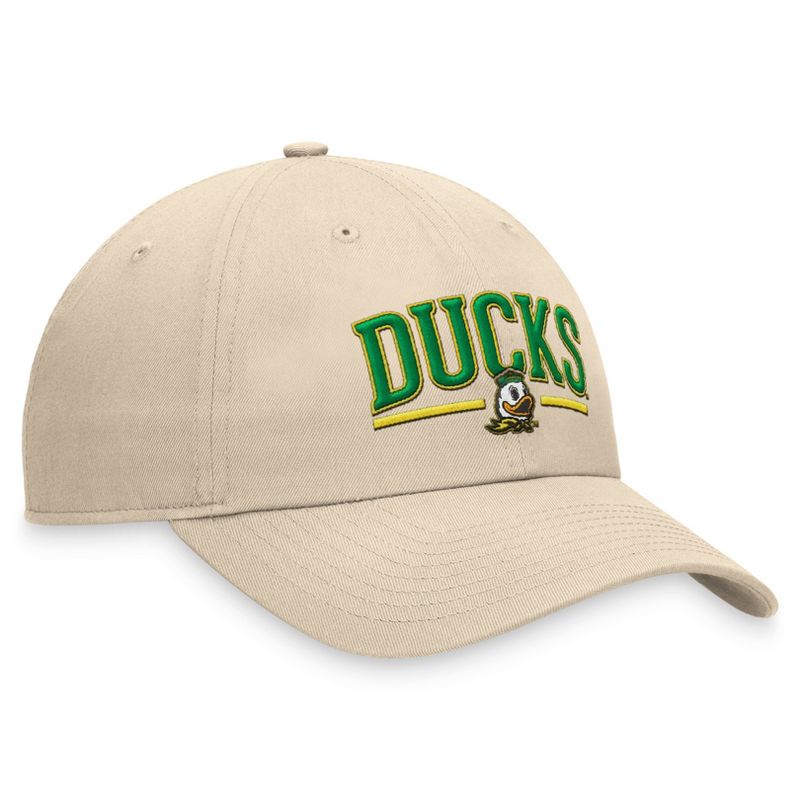 NCAA Oregon Ducks Unstructured Washed Cotton Twill Hat - Natural, 3 of 5