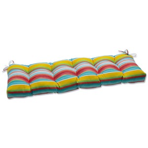 44" x 18" Outdoor/Indoor Blown Bench Cushion Dina - Pillow Perfect - 1 of 4