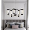 Cal Lighting 60Wx  5 Olivette metal chandelier with glass shade - 2 of 4