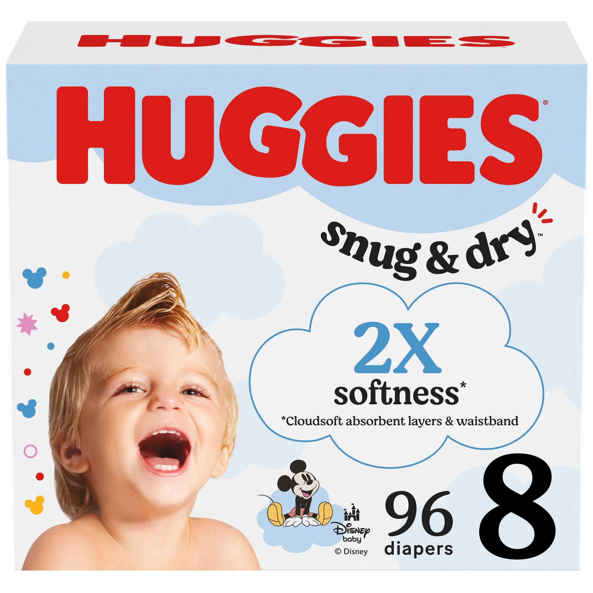 Huggies Snug & Dry Diapers - Size 8 - 96ct