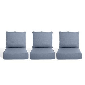 Buenhomino 24"x22" Outdoor Deep Seat Cushion Set, 6-inch Thicked Waterproof Patio Furniture Cushions with Removable Cover,8 Colors - 1 of 4