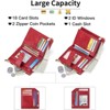 Clotth Small Wallets for Women - RFID Blocking Leather Bifold Double Zipper Wallet,Card Case Purse with 2 ID Windows - 4 of 4
