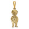 Black Bow Jewelry 14k Yellow Gold Boy with Hands In Pocket Pendant, 8mm - 3 of 4