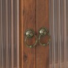 Vynxaria 24.8" Vintage Glass Door Double Wall Cabinet with Three Tiers of Storage and Towel Rack for Bathroom, Kitchen, and Dining Room - 4 of 4