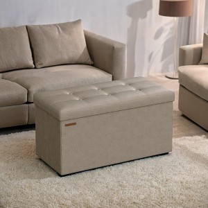 30" Storage Ottoman Bench, Ottoman with Storage, Leather Storage Bench, Hold up to 660lb for Living Room - 1 of 4