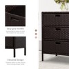 Aghana Digitals Brown PE Rattan Outdoor Storage Cabinet with 3 Drawers, Weatherproof Wicker Pool - 4 of 4