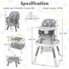 Safstar 16-in-1 Baby High Chair with Activity Center Booster Seat Building Block Table - 2 of 4