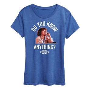 Women's - Ferris Bueller's Day Off - Do You Know Anything Short Sleeve Graphic T-Shirt - 1 of 4