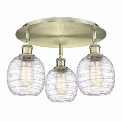 Belfast - 3 Light Flush Mount In Industrial Style-9.5 Inches Tall and 17.75 Inches Wide