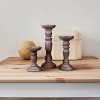 Mela Artisans Set of 3 Pillar Candle Holders in Shabby French Finish - 4 of 4
