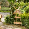 Vintiquewise Rustic Wooden Cart with Windmill Accent and Decorative Piece for Garden Decor, or as a Unique Storage Solution for Home or Garden Tools - 3 of 4