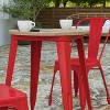 Merrick Lane Indoor/Outdoor Dining Table, 23.75" Round All Weather Poly Resin Top with Steel Base - 4 of 4