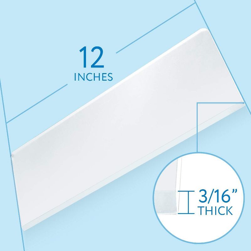 IMPRESA 12 inch Clear Acrylic Icing Frosting Buttercream Large Cake Smoother Scraper - BPA Free, 2 of 7
