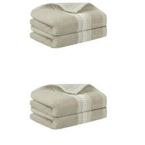 REGALWOVEN Plaid Soft Hand Towel for Bathroom Travel 4 Pcs - 1 of 4