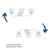 Progress Lighting Quillan 3-Light Vanity Light, Whiteplaster, Clear Glass Shades - 3 of 3