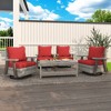 YARDSIGHT  Outdoor Swivel Patio Chairs with 360° Rotation, All-Weather PE Wicker Armchairs with Cushions for Garden, Deck, Porch, and Backyard - 2 of 4