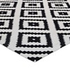 Modway Alika Abstract Diamond Trellis Area Rug, 8X10, Black and White - 2 of 4