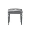 New Classic Furniture, Valentino Vanity Table Stool-Silver - 2 of 4