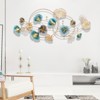 YIYIBYUS Home Metal Wall Decor, 3D Golden Ginkgo Leaf Wall Hanging Decor with Frame - 2 of 4