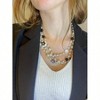 Vintage Double Strand Necklace with Floral Charms for Women - Statement Gift for Dresses and Blouses - 3 of 4