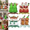 Christmas Foil Balloons 8-Pack: Santa, Snowman, Gingerbread & Tree - 3D Party Decorations for Xmas and New Year - 3 of 4