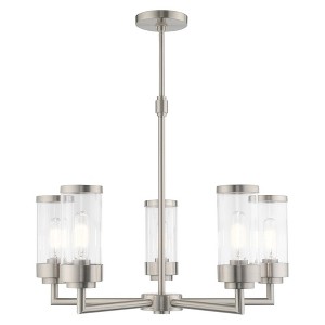 Livex Lighting Hillcrest 5 - Light Chandelier in  Brushed Nickel - 1 of 4