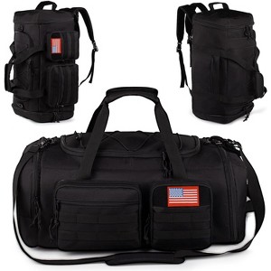 50L Large 3-in-1 Tactical Gym Duffle Bag for Men & Women, Water-Resistant Travel Backpack with Shoe Compartment - 1 of 4
