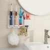 LunaLulinlk Adhesive Electric Toothbrush Holder Wall Mounted Razor Hanger Bathroom Organizer Box ABS (White) - 2 of 4