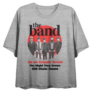 The Band Up On Cripple Creek Women's Heather Grey Short Sleeve Crop Tee - 1 of 3