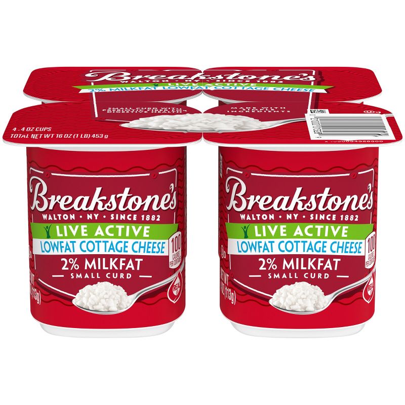 Breakstone&#39;s Live Active Low Fat Cottage Cheese - 16oz/4ct, 1 of 8