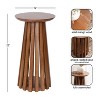 Kate and Laurel Klarc Round Drink Table, 12x12x22, Walnut Brown - 2 of 4