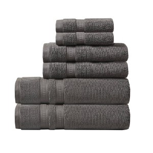 
6pc Plume Cotton Feather Touch Antimicrobial Bath Towel Set - Beautyrest - 1 of 4