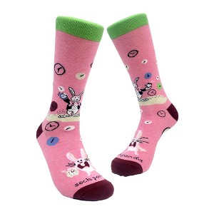 Time Bunny Rabbit Socks from the Sock Panda (Men's, Women's and Tweens Sizes) - 1 of 4