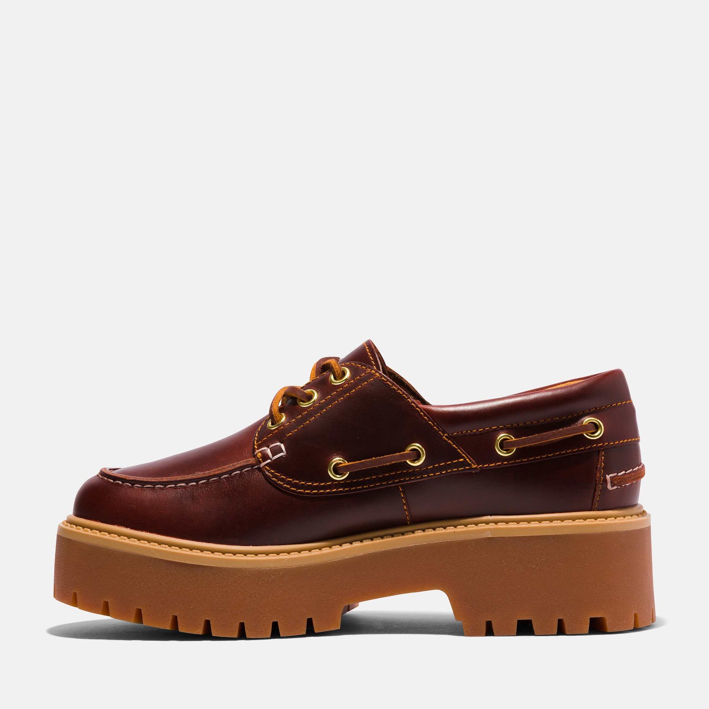 Женские туфли Timberland Stone Street Platform Boat Shoe, Root Beer — фото 7