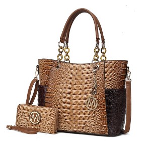 MKF Collection Merlina Faux Crocodile-Embossed Women’s Tote Bag & matching Wallet by Mia K - 1 of 4
