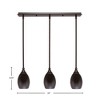 Toltec Lighting Any 3 - Light Chandelier in  Dark Granite with 5" Dark Granite Oval Metal Shade Shade - 2 of 2