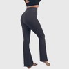 Alpine Swiss Leila Womens Flare Leggings High Waisted Crossover V Waist Buttery Soft Tummy Control Yoga Pants Not See Through Workout Bootcut Tights - 2 of 4