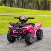 Aosom Kids Ride-on ATV Four Wheeler Car with Real Working Headlights, 6V Battery Powered Motorcycle for 18-36 Months, Black - 2 of 4