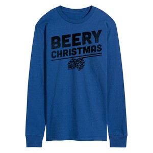 Men's - Instant Message - Beery Christmas Long Sleeve Graphic T-Shirt - 1 of 4