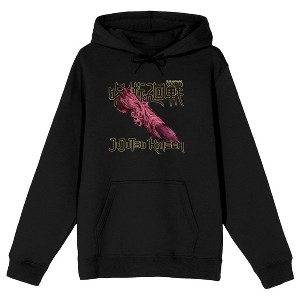 Jujutsu Kaisen Core Poster Long Sleeve Black Adult Hooded Sweatshirt - 1 of 4