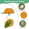Unique Bargains Handmade Flower Brooch Boutonnieres Button Pins for Men Suits 24 Pcs - 2 of 4