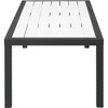 Meridian Furniture,Nizuc Wood Look Accent Paneling Outdoor Patio Aluminum Coffee Table - 3 of 4