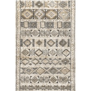 Nuloom Maryanne Geometric 5x8 Indoor Area Rug for Living Room Bedroom Dining Room Kitchen, Beige/Ivory - 1 of 4